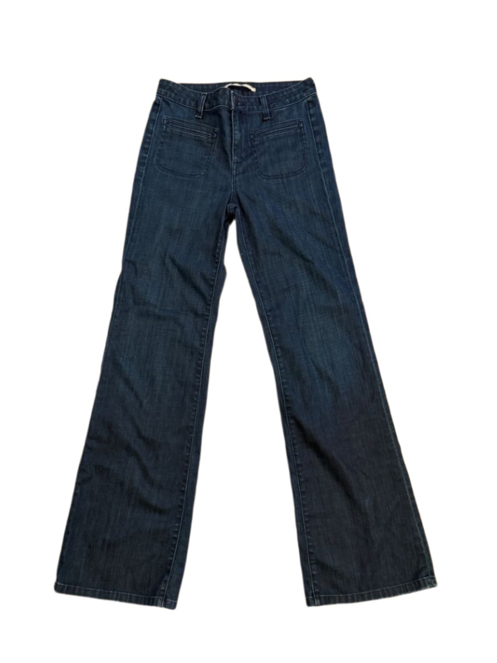 $289 Vince Dark Wash front patch pocket denim flare W 26 27 L 34”